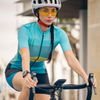 Maillot de cyclisme pour femme à manches courtes et à séchage rapide