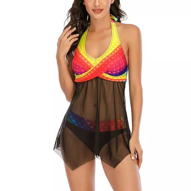 Falda con control de barriga Tankini Ropa de playa