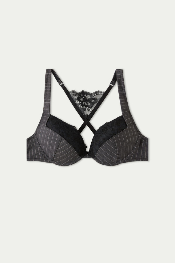 Soutien-gorge élégant à fines rayures pour femme