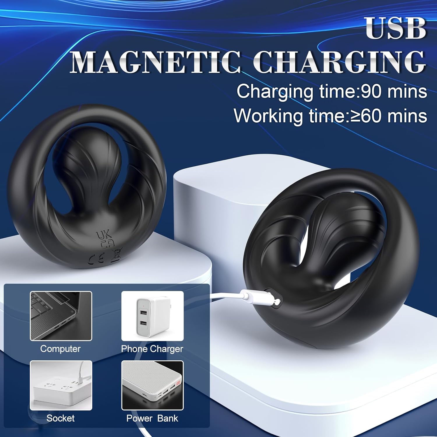  Silicone Cock Ring with Adjustable Vibration Intensity for Enhanced Pleasure