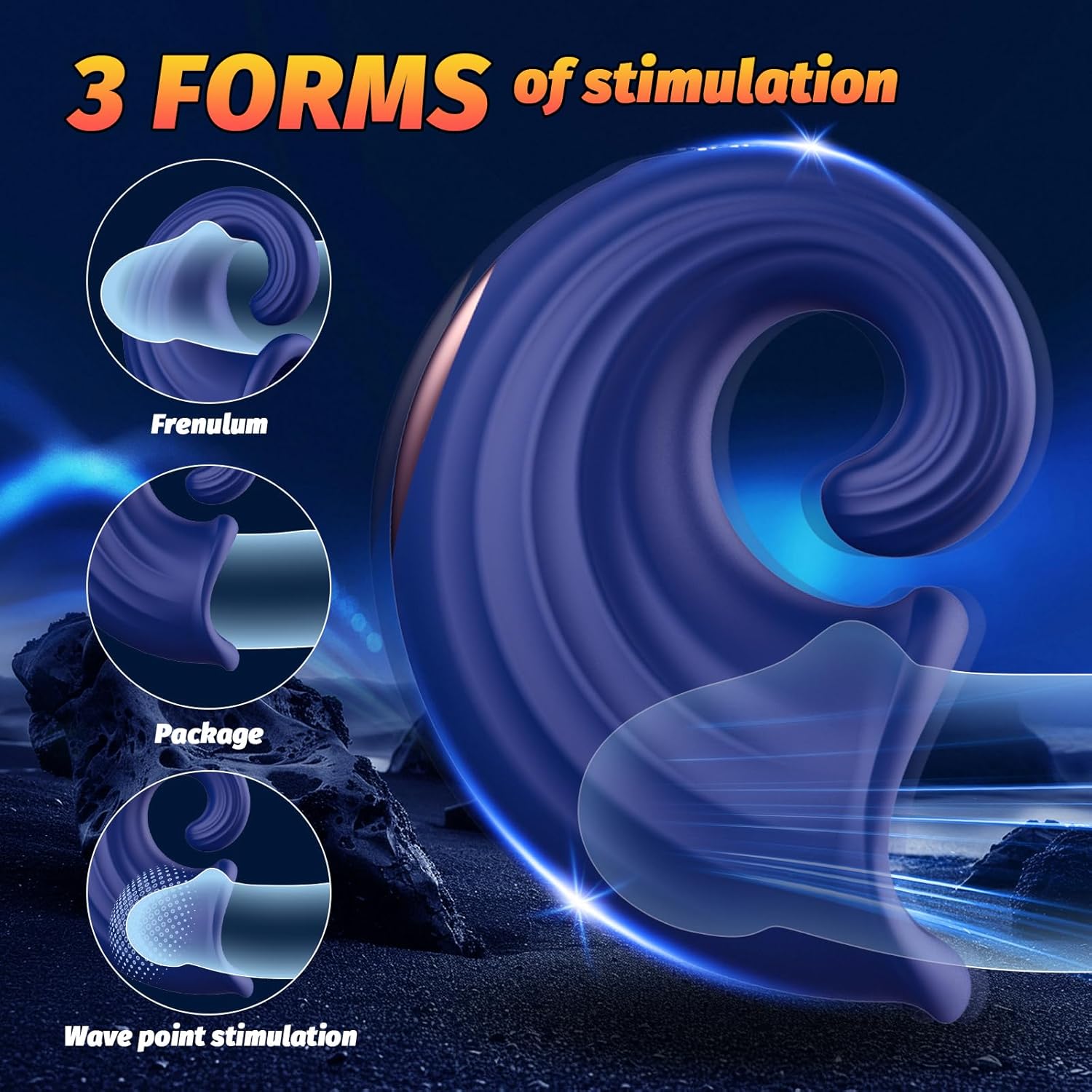 360 Degree Silicone Bead Wrap 10 Touch Vibration