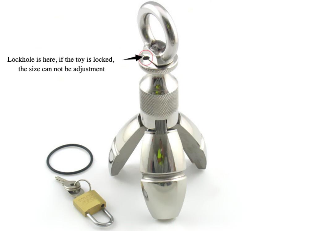 Stainless Steel Anal Plug with Extended G-Spot Wand