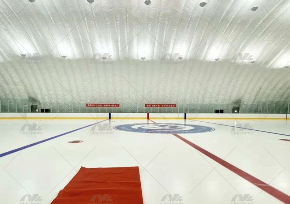 Air Membrane Dome for Ice Skating and Hockey Lugmembraankoepel vir ysskaats en hokkie
