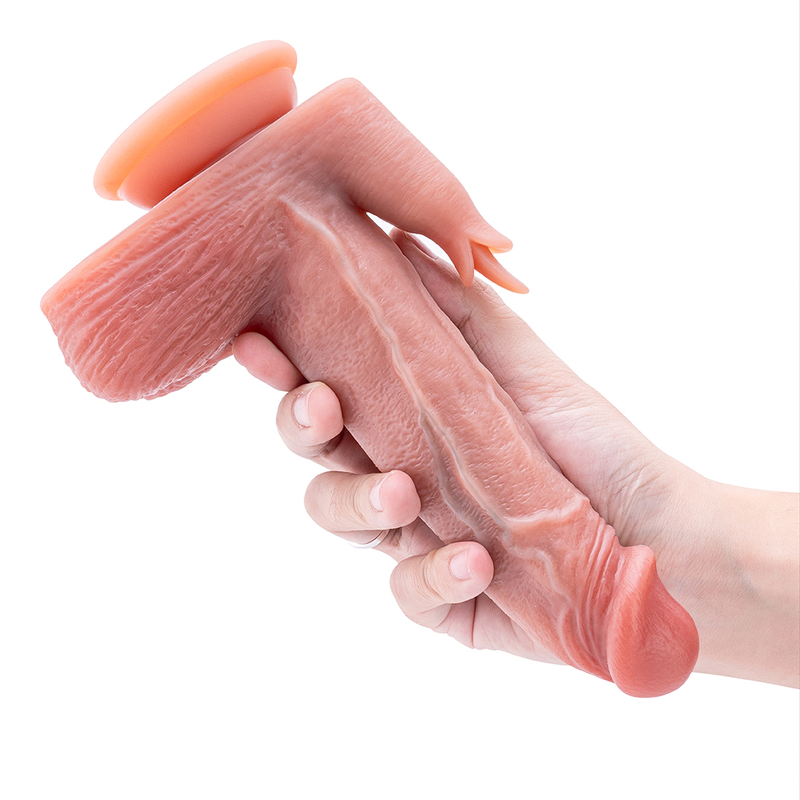 Colorful Dildo Vibrator Flesh Shape Woman Adult Toy 