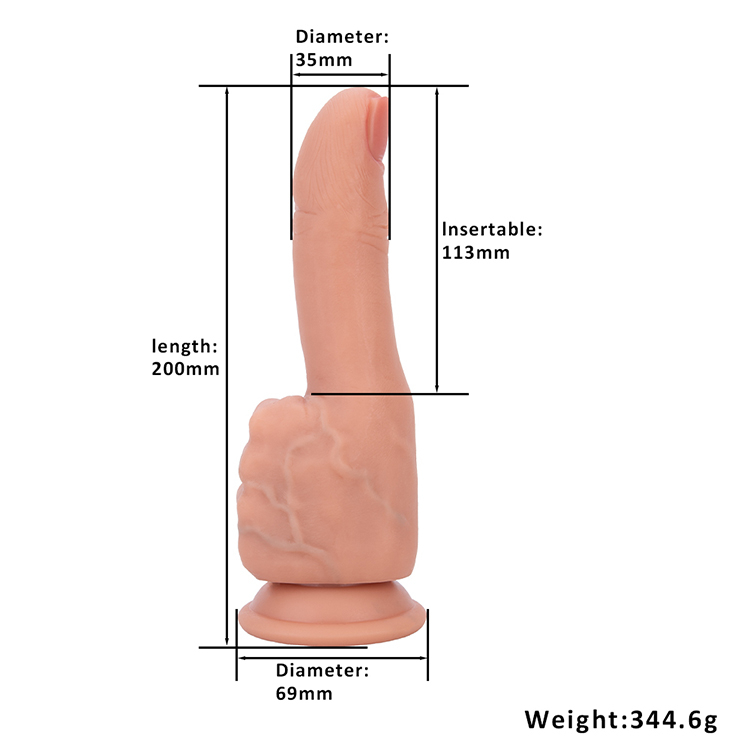 Thumb Safe Material Silicone Adult Dildo
