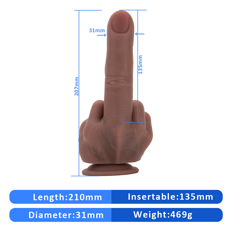 Large Finger Safe Material Silicone Adult Dildo