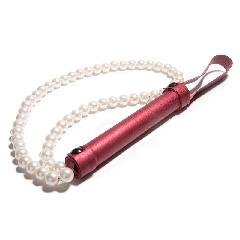 Paddle Soft Leather Pearl Chain Whip Fetish Sex Toys PU Whip Flogger Products 