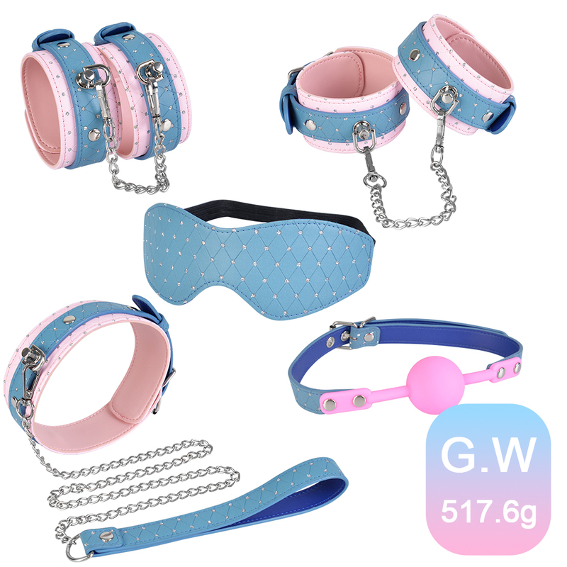 5PCS BDSM Adult Cosplay Bondage Set 5 Piece Collection for Couples' Flirting and SM Adventures