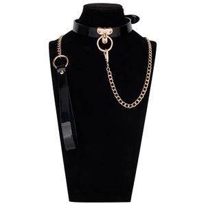 BDSM Collar and Chain Set Gothic Female Bondage Kit Punk Present for Couples' Play