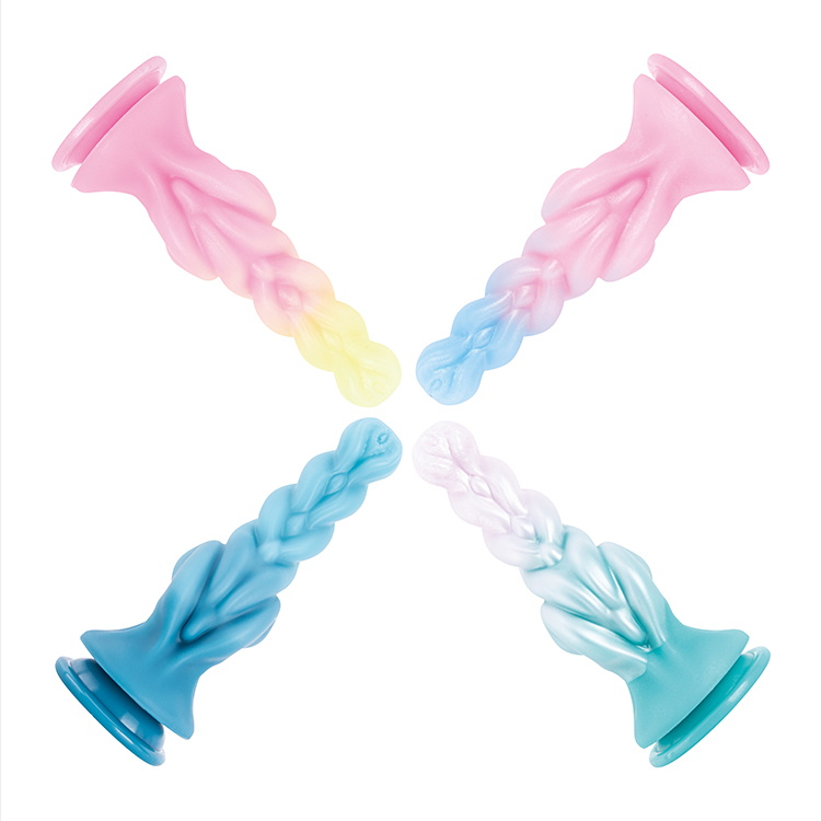 High Quality Pink Silicone Prostate Massager Dildo with Monster Design for Ultimate Erotic Stimulation