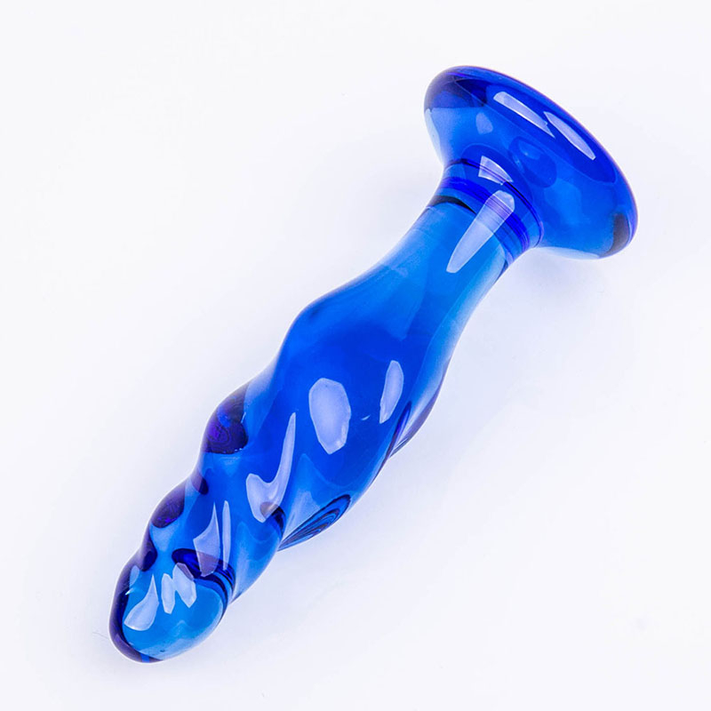 High Quality Soft Waterproof Blue PVC Small Anal Trainer Butt Plug Anal Massager for Adult Sex Toys