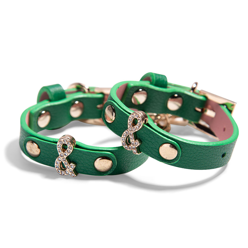Soft Adjustable Green Handcuffs SM Bondage Restraints Set