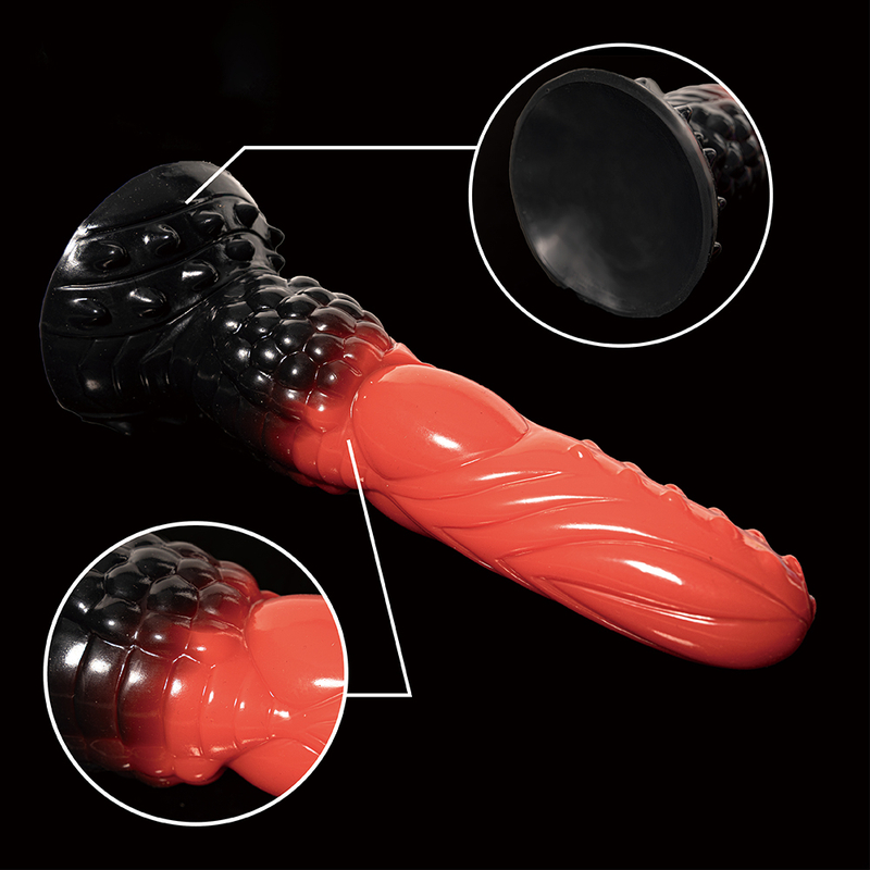 Dark Monster Dildo Artificial Sucker Big Penis 