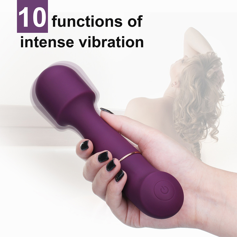 Durable 10 kinds vibration mode cordless rechargeable wand massager