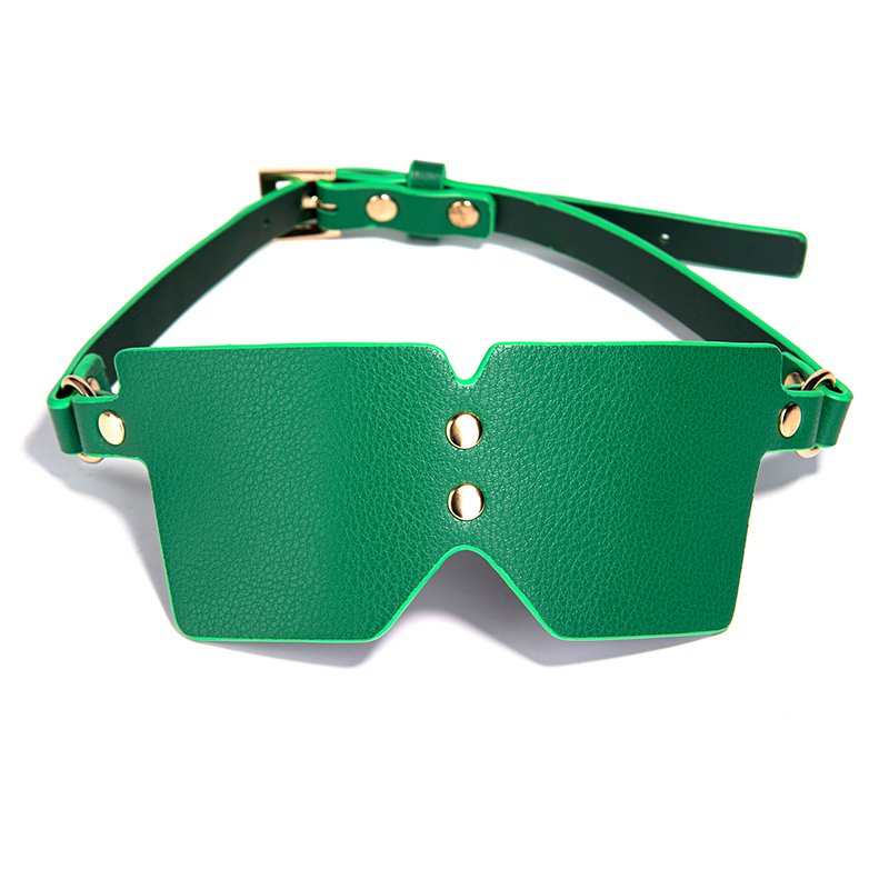 Fetish PU SM Blindfold Couple Adult Tool For Edgy Woman