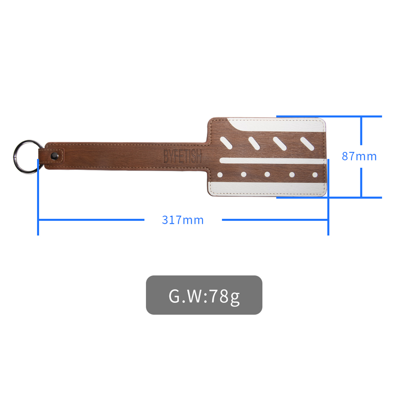 Manufacturer And Supplier Large Wooden Plate Straight PU Leather Bdsm Spanking Sex Whip Adult Game Toys Wood Paddle