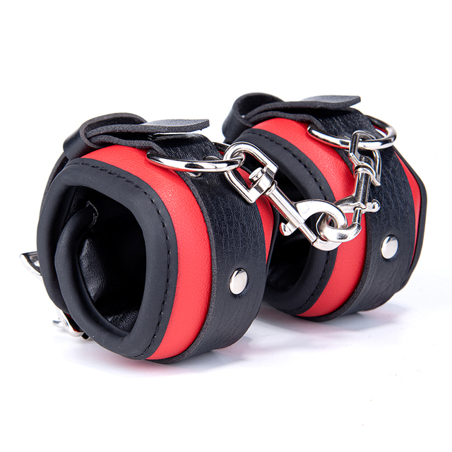 SM Products Restraints for Sex Toy for Woman BDSM with Pu Leather Handcuffs With Lock SM Kit Adult Sex Bondage for Couples