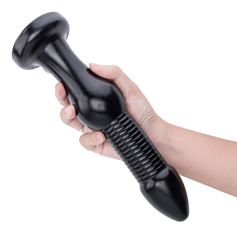 Black Horse Dildo Anal Plug for Women Big Knot Soft PVC Material and Strong Suction Cup G Spot Toy