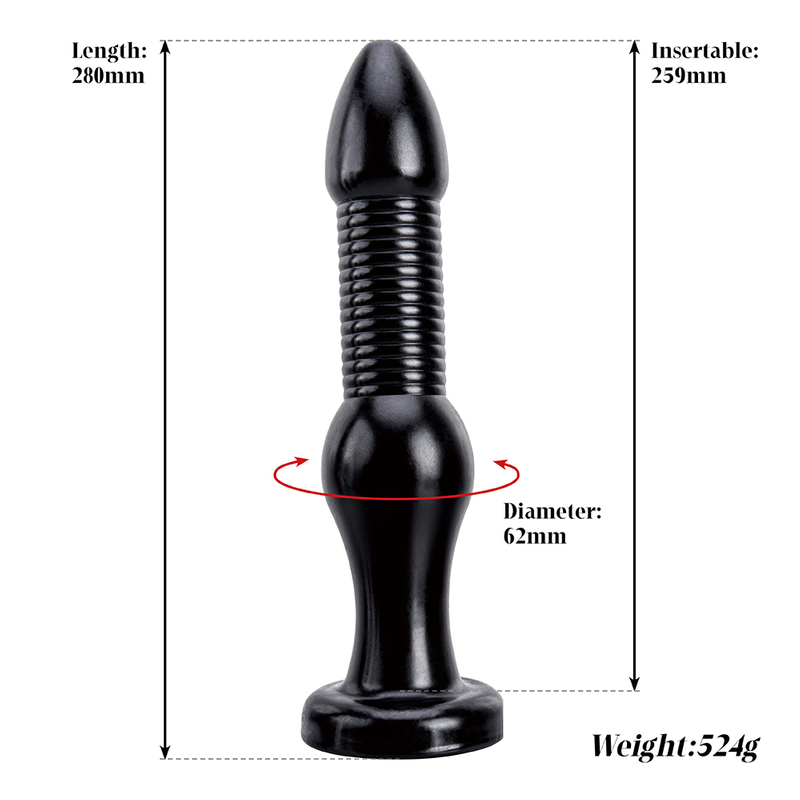 Black Horse Dildo Anal Plug With Big Knot Soft PVC and Strong Suction Cup for Women's G Spot Adult Sex Toy
