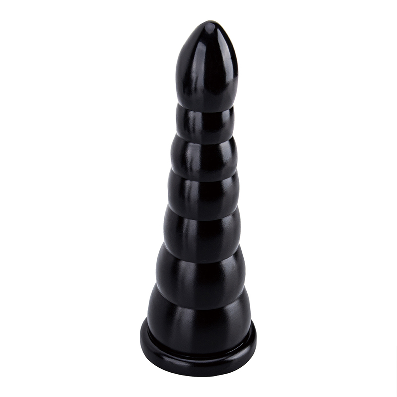 Lifelike Artificial Penis Dildo Big Soft Black Flesh Design with PVC Anal Plug for Women
