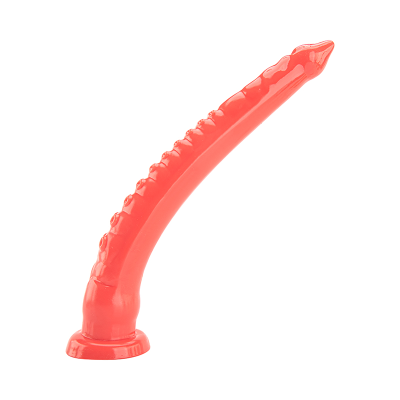 Lifelike Soft PVC Anal Dildo for Beginners Long and Slender Allotype with Strong Suction Base