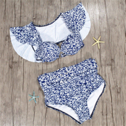 Hoogwaardige vrouwen sexy bikini tweedelig zwempak bloemenpak ruches cup badmode.jpg