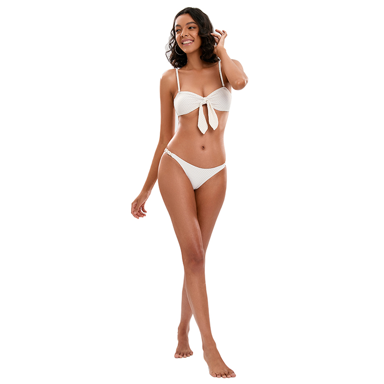 Set bikini a fascia metallizzato