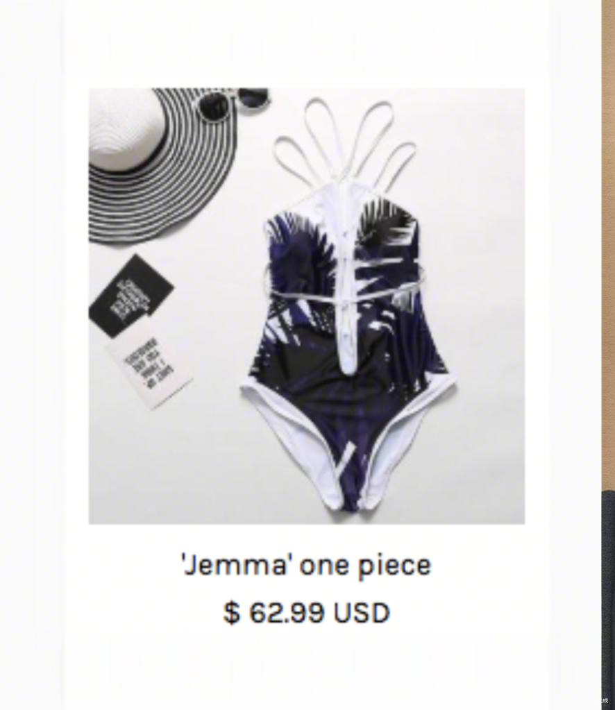 Patterned swimwear like the 'Jemma' one-piece with a vibrant palm leaf print