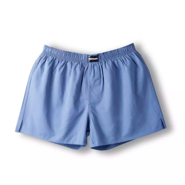 Short de boxe en coton de couleur unie pour hommes