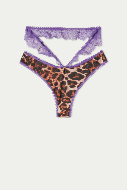 Ropa interior de mujer leopardo salvaje