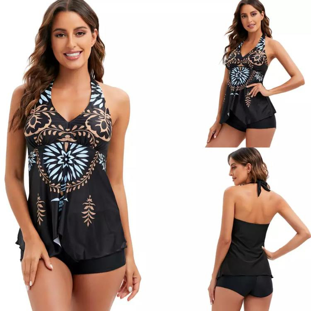 Abbigliamento da spiaggia con spalline Tankini da donna