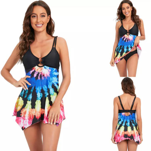 Makukulay na Women Tankini Beachwear