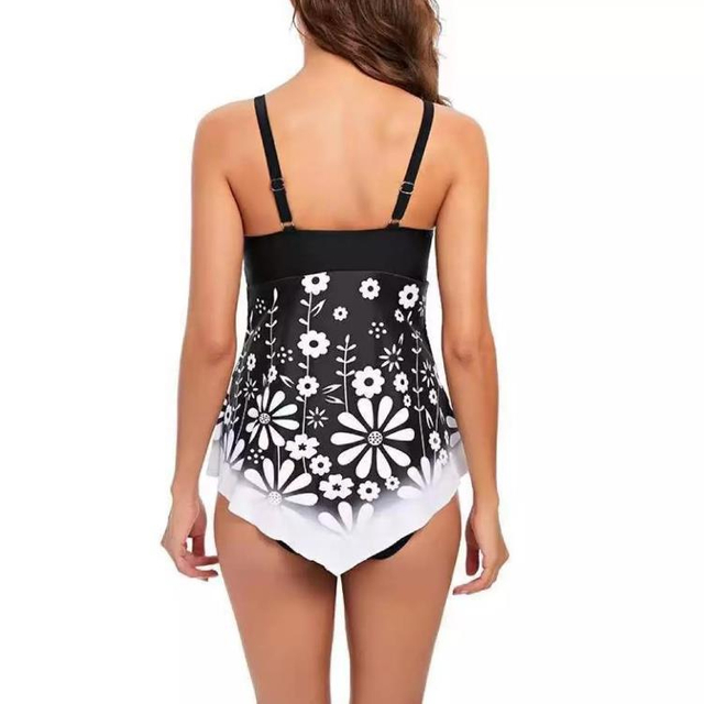 Traje de baño tankini con falda para mujer