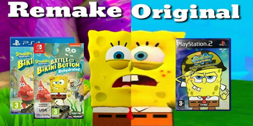 Spongebob bardaga um bikiníbotn og Spongebob bardaga um bikini botninn í þurrkað.jpg
