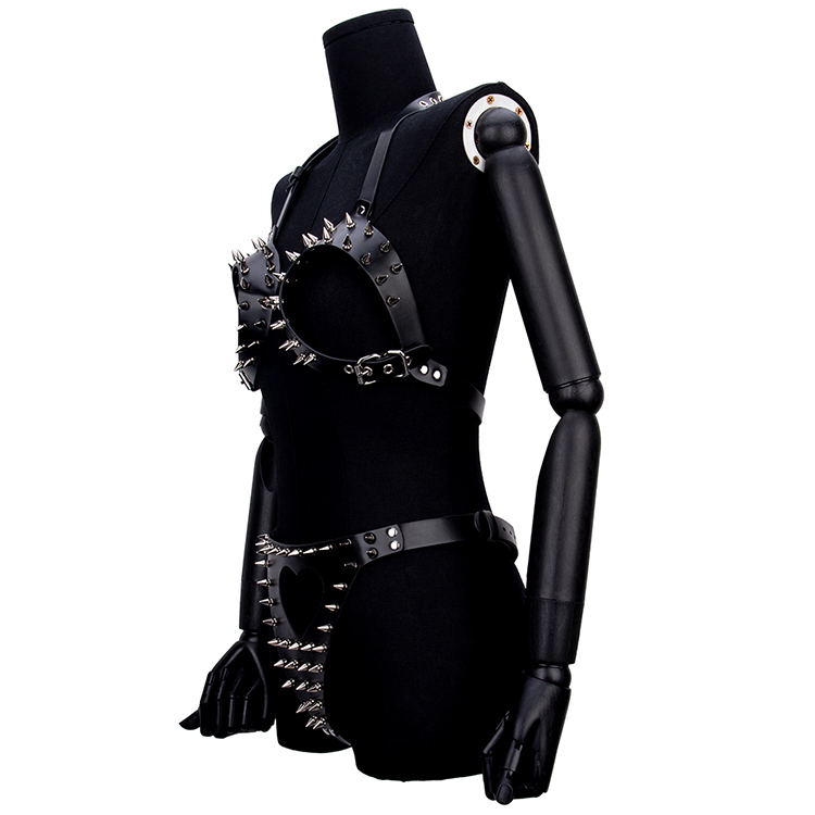 Adult Gothic BDSM Bondage Set Fetish Roleplay Device with Harness Bondage and SM Slave Fantasy Scenarios