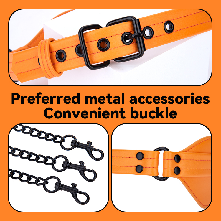 7PCS Factory Priced Orange Pumpkin Velvet Bdsm Bondage Kits 