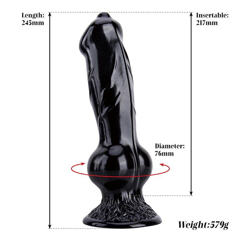 Large Black Giant Dildo Realistic With Knot for Women Sex PVC Animal Dildo