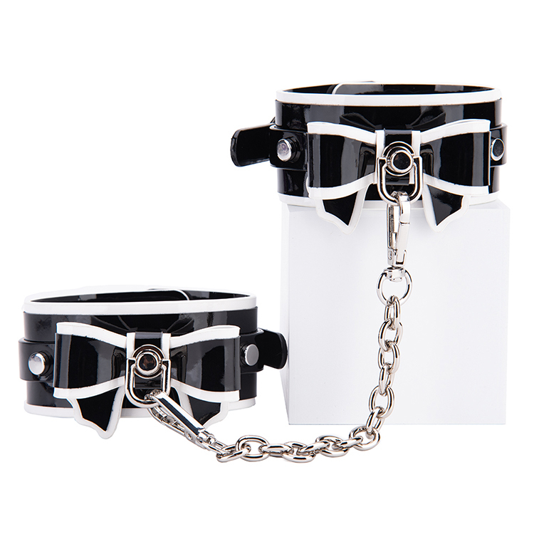 Professional PU Leather Restraint Handcuffs BDSM Erotic Toys for Adult SM Play