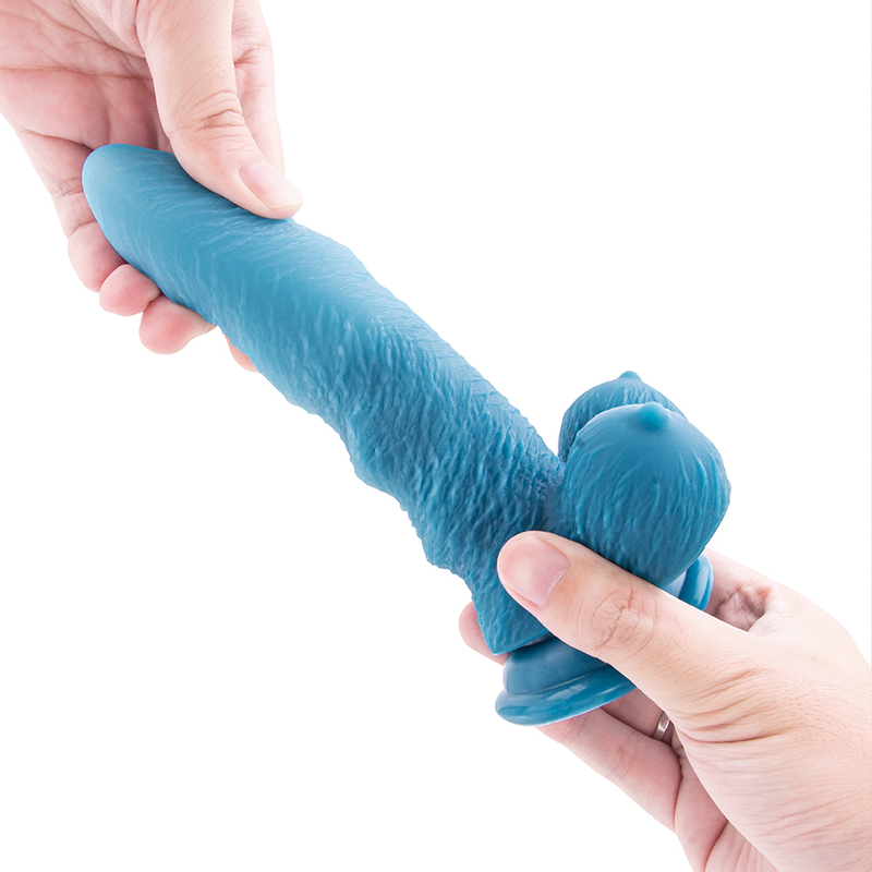 Unique Blue Fantasy Dildo Realistic yet Discreet Design with Soft Silicone Base