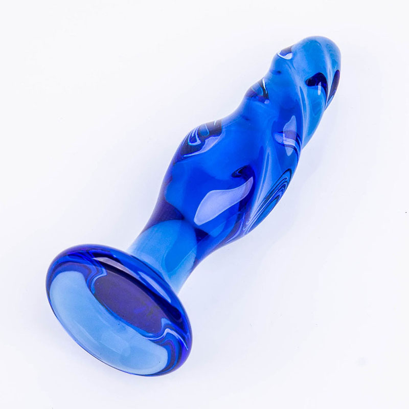 High Quality Soft Waterproof Blue PVC Small Anal Trainer Butt Plug Anal Massager for Adult Sex Toys