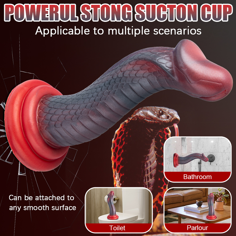 Fantasy Series Alien King Snake Silicone Dildo Extra Thick and Large Textured Anal Plug Realistic Masturbation Toy