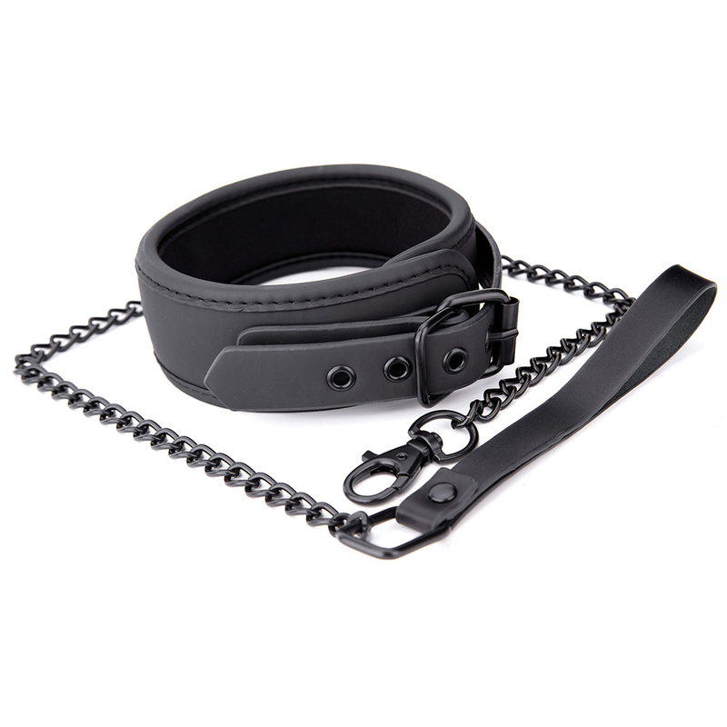 Black BDSM Collar Bdsm Bondage Collar and Leash Set Women Roleplay Sex Toys Adjustable Slave Restraints Adult Products SM Bondage Collar for Couples