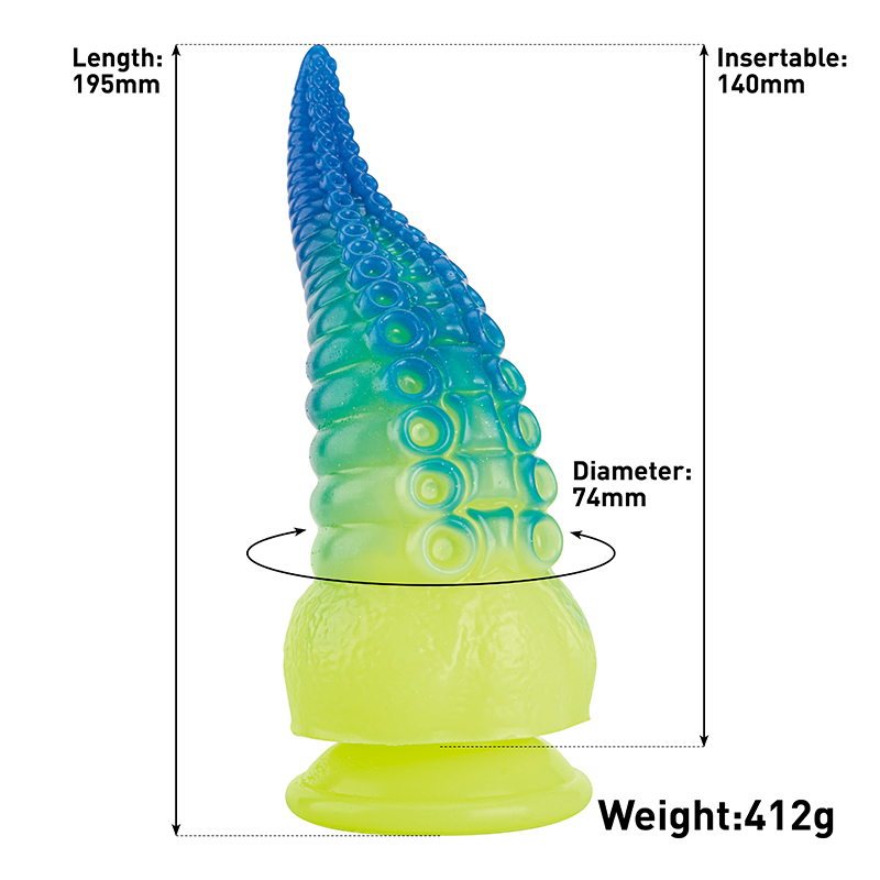 Luminous Realistic Dildo With Suction Cup 