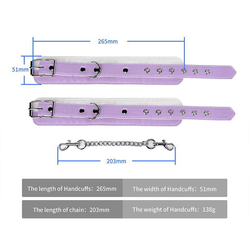 Factory Price Sm Bondage Restraint Bondage Kit For Kit Leather Hand Cuffs Sex Toys For Couples Handcuffs