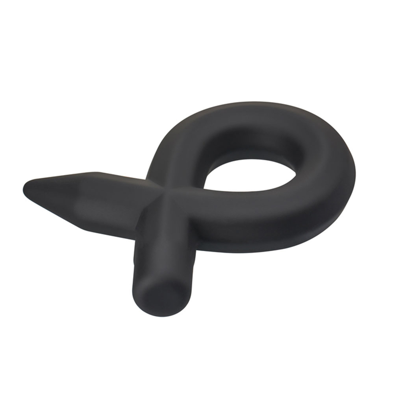 Black Rubber Flexible Sex Toy Liquid Silicone Penis Cock Ring