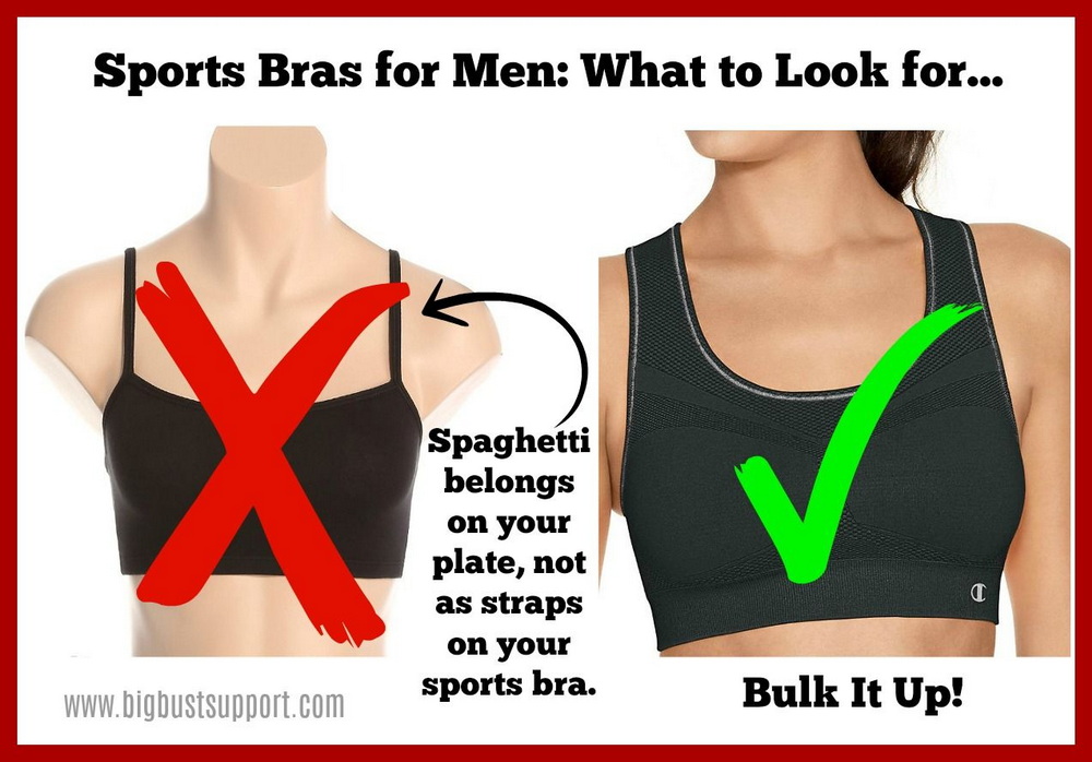 sports bras for men what to look for