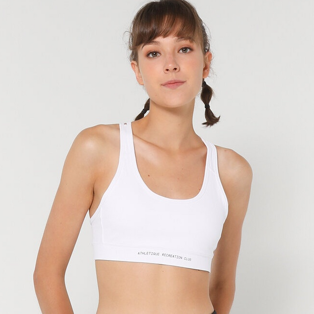 Reggiseno sportivo in cotone bianco