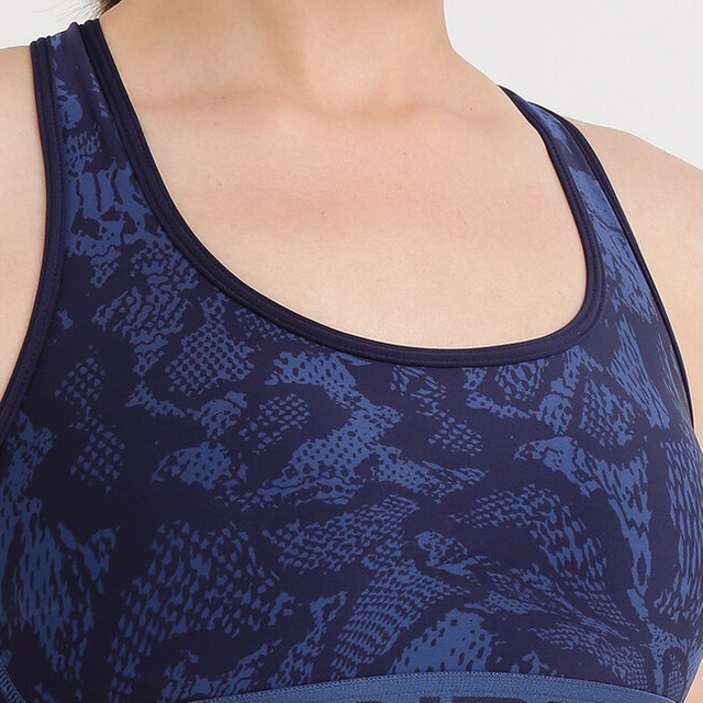 Blue Women Athletique Active Crop Bra