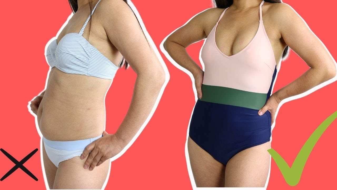 Cume per ammuccià u stomacu in swimwear