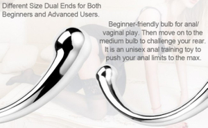 Dual-Action G-Spot Stimulator: Curved Metal Wand with Percussion Vibration for Enhanced Couple's Intimacy